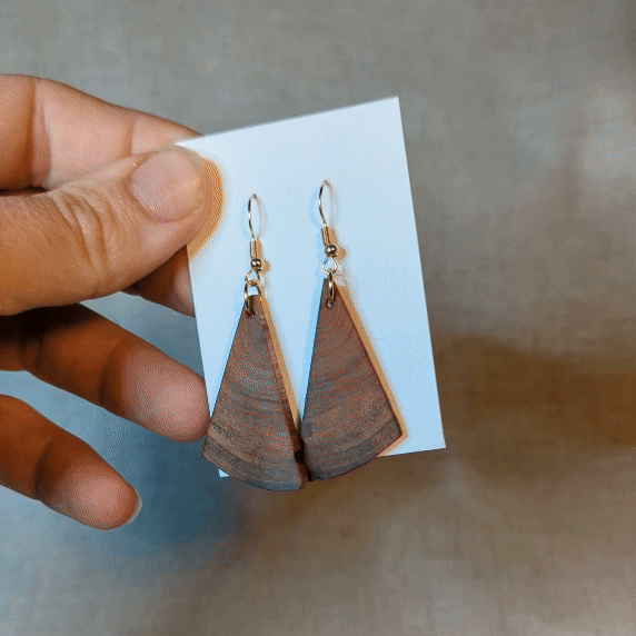Earrings - Eucalyptus slice